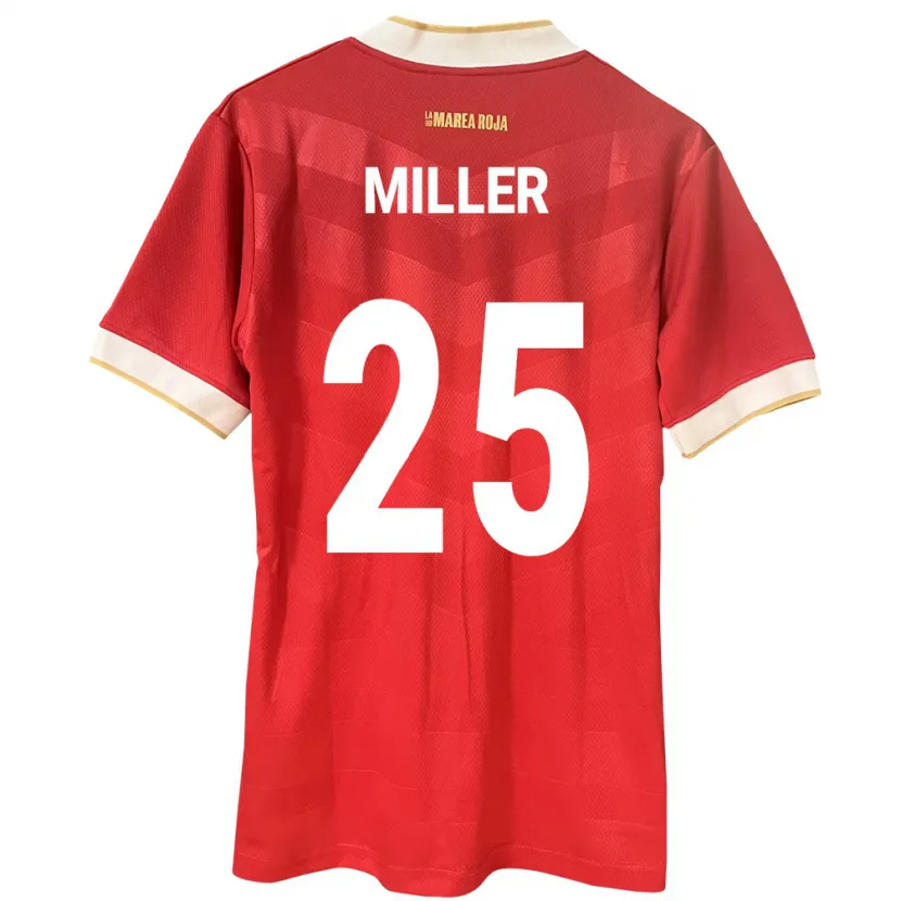 Danxen Heren Panama Roderick Miller #25 Rood Thuisshirt Thuistenue 24-26 T-Shirt