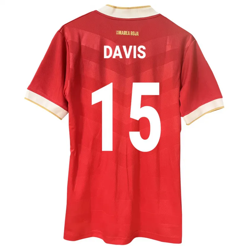 Danxen Heren Panama Éric Davis #15 Rood Thuisshirt Thuistenue 24-26 T-Shirt