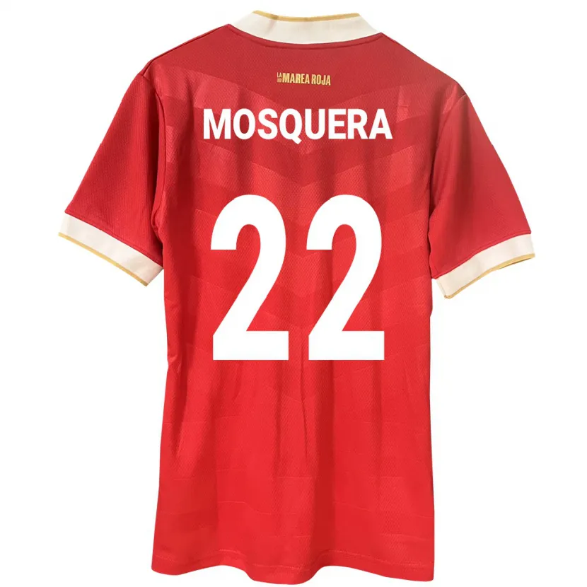 Danxen Heren Panama Orlando Mosquera #22 Rood Thuisshirt Thuistenue 24-26 T-Shirt