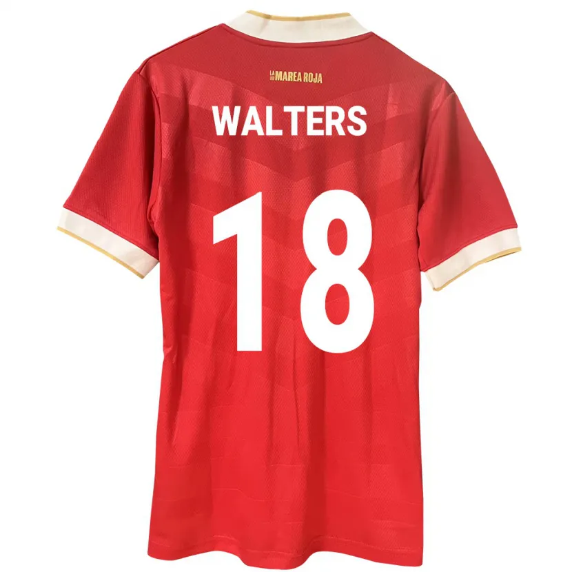 Danxen Heren Panama Kairo Walters #18 Rood Thuisshirt Thuistenue 24-26 T-Shirt