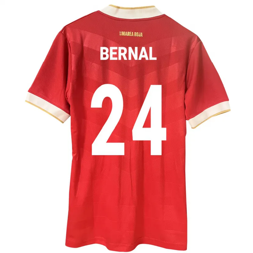 Danxen Heren Panama Kevin Bernal #24 Rood Thuisshirt Thuistenue 24-26 T-Shirt