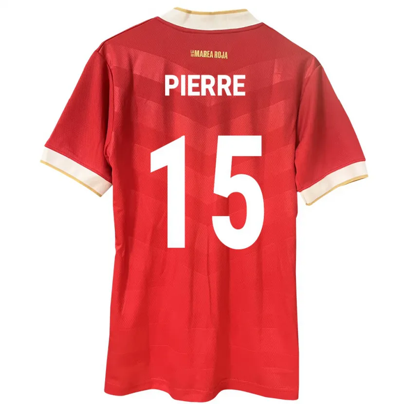 Danxen Heren Panama Joshua Pierre #15 Rood Thuisshirt Thuistenue 24-26 T-Shirt