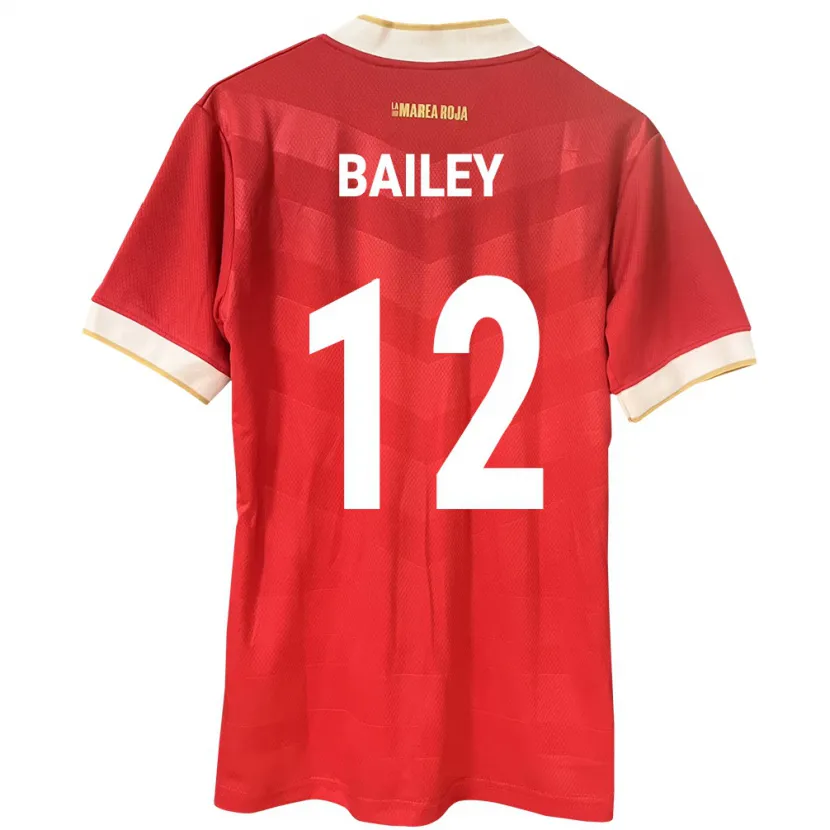 Danxen Heren Panama Yenith Bailey #12 Rood Thuisshirt Thuistenue 24-26 T-Shirt