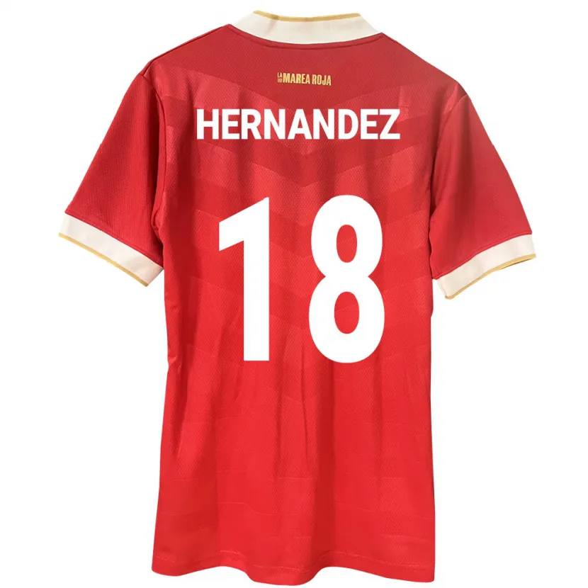 Danxen Heren Panama Erika Hernández #18 Rood Thuisshirt Thuistenue 24-26 T-Shirt