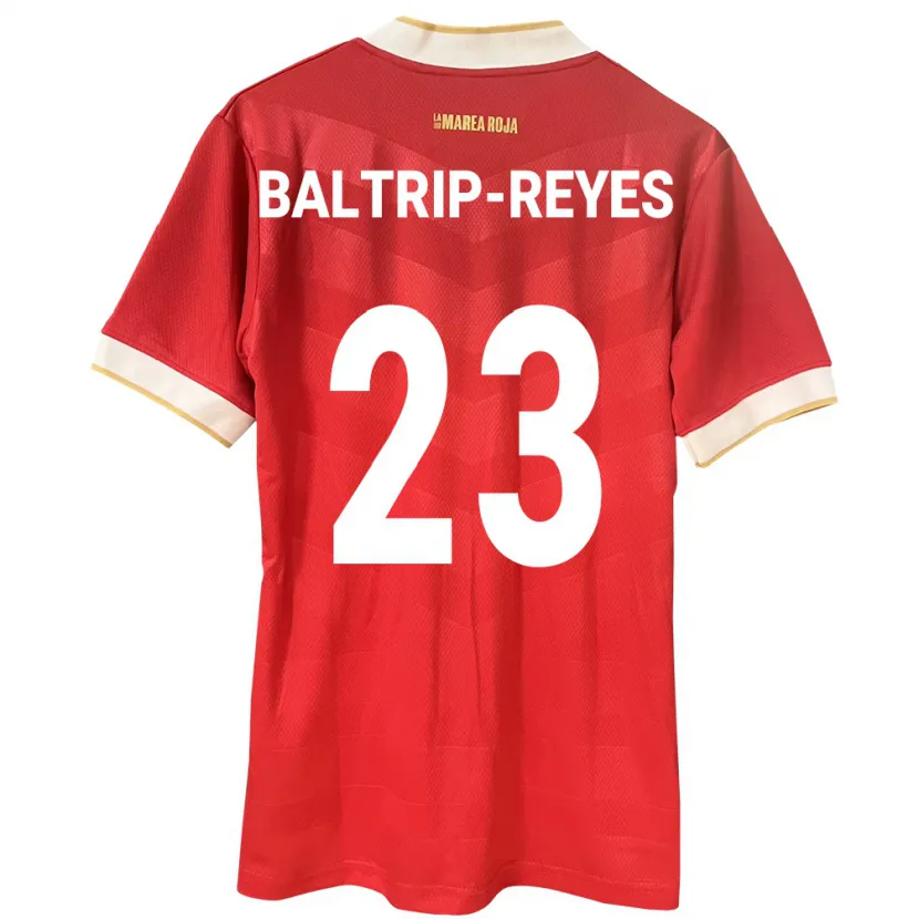 Danxen Heren Panama Carina Baltrip-Reyes #23 Rood Thuisshirt Thuistenue 24-26 T-Shirt