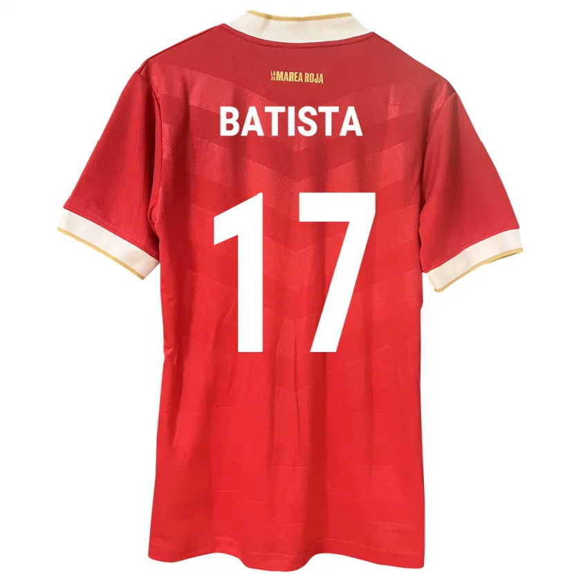 Danxen Heren Panama Laurie Batista #17 Rood Thuisshirt Thuistenue 24-26 T-Shirt