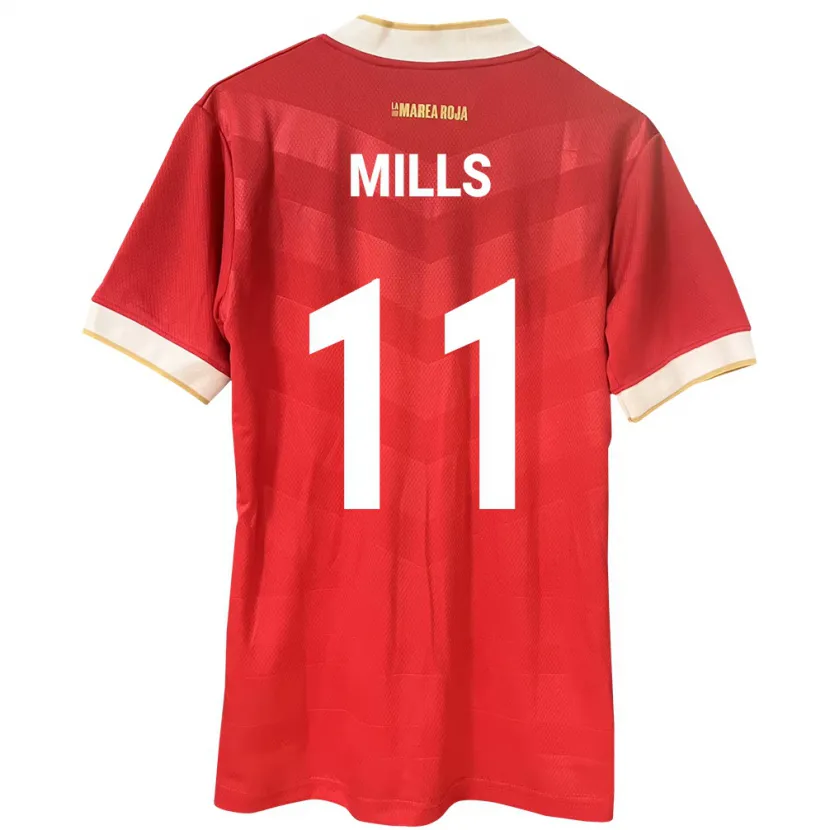 Danxen Heren Panama Natalia Mills #11 Rood Thuisshirt Thuistenue 24-26 T-Shirt