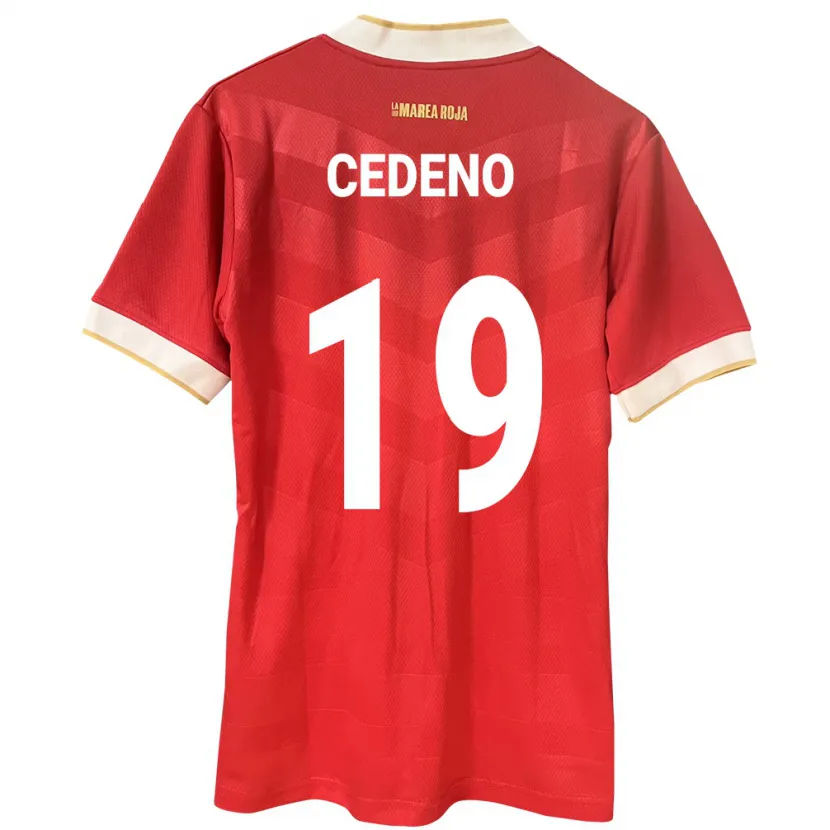 Danxen Heren Panama Lineth Cedeño #19 Rood Thuisshirt Thuistenue 24-26 T-Shirt