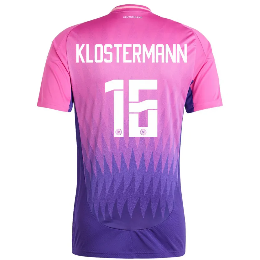 Danxen Heren Duitsland Lukas Klostermann #16 Roze Paars Uitshirt Uittenue 24-26 T-Shirt