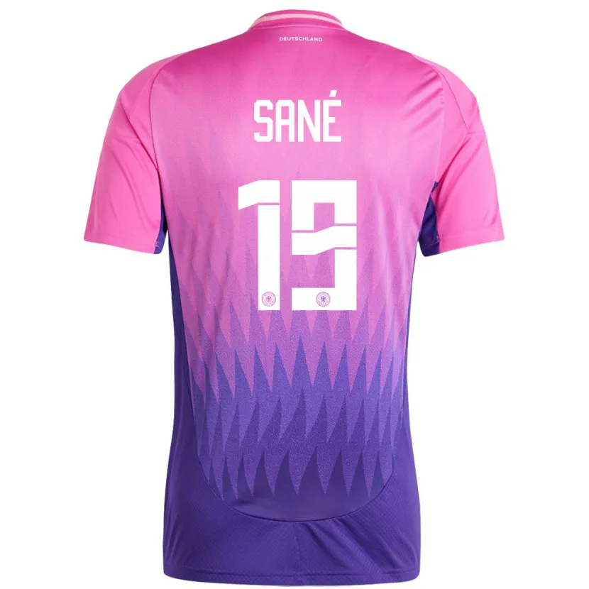 Danxen Heren Duitsland Leroy Sane #19 Roze Paars Uitshirt Uittenue 24-26 T-Shirt