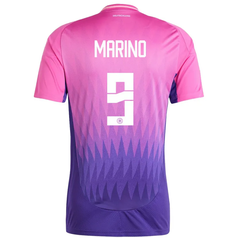 Danxen Heren Duitsland Stefano Marino #9 Roze Paars Uitshirt Uittenue 24-26 T-Shirt