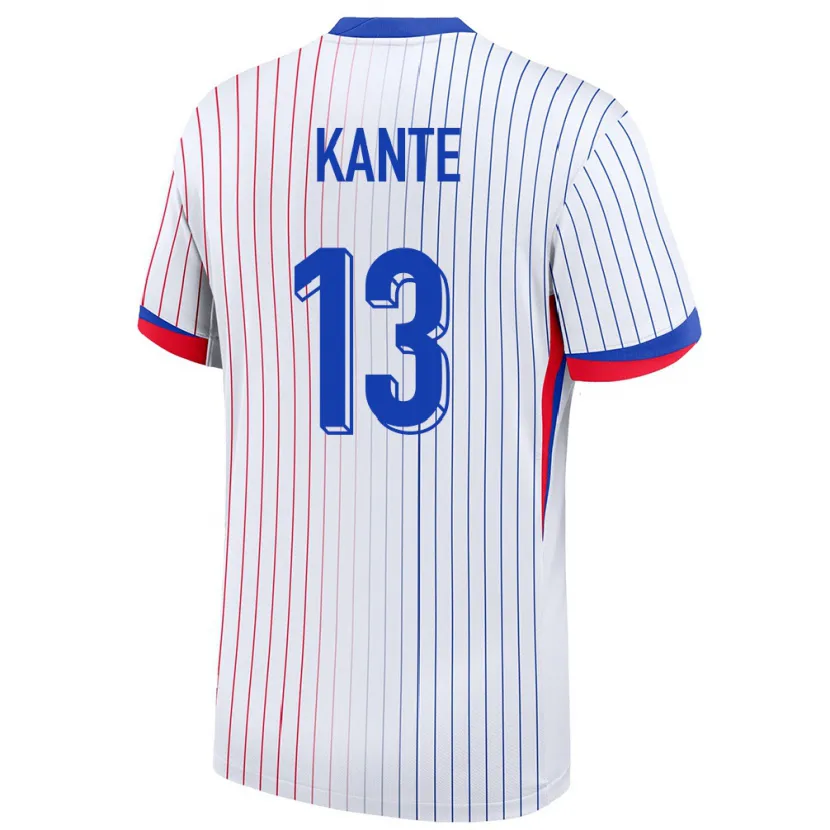Danxen Heren Frankrijk N Golo Kante #13 Wit Uitshirt Uittenue 24-26 T-Shirt