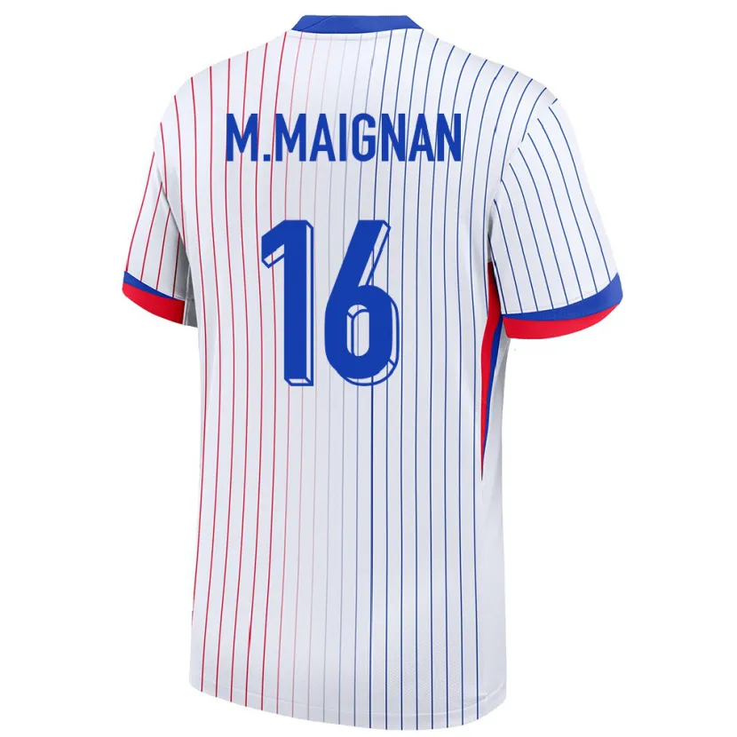 Danxen Heren Frankrijk Mike Maignan #16 Wit Uitshirt Uittenue 24-26 T-Shirt