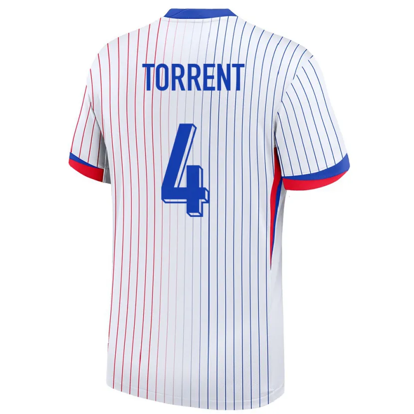 Danxen Heren Frankrijk Marion Torrent #4 Wit Uitshirt Uittenue 24-26 T-Shirt