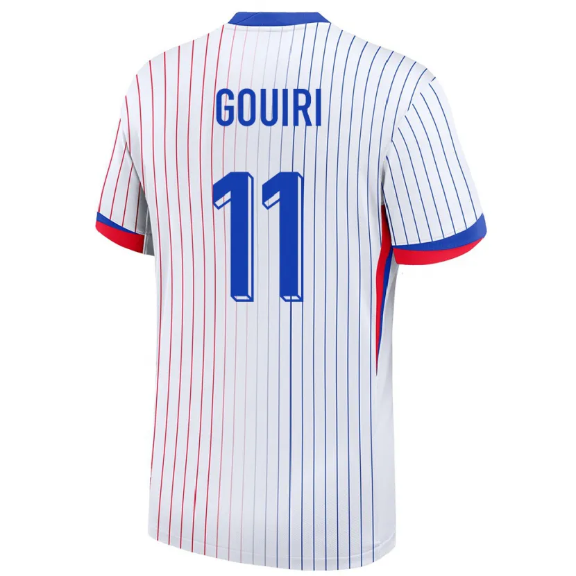 Danxen Heren Frankrijk Amine Gouiri #11 Wit Uitshirt Uittenue 24-26 T-Shirt