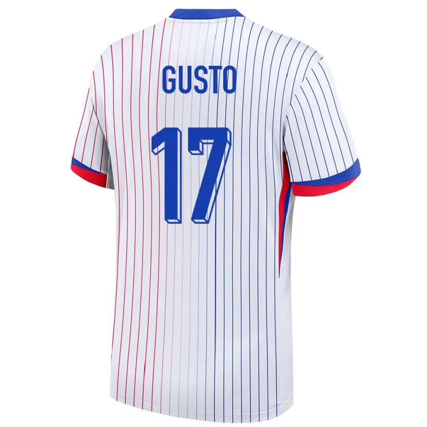 Danxen Heren Frankrijk Malo Gusto #17 Wit Uitshirt Uittenue 24-26 T-Shirt