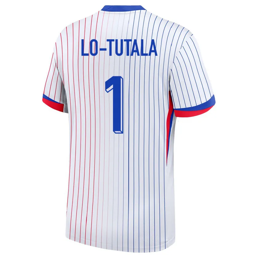 Danxen Heren Frankrijk Thimothee Lo Tutala #1 Wit Uitshirt Uittenue 24-26 T-Shirt