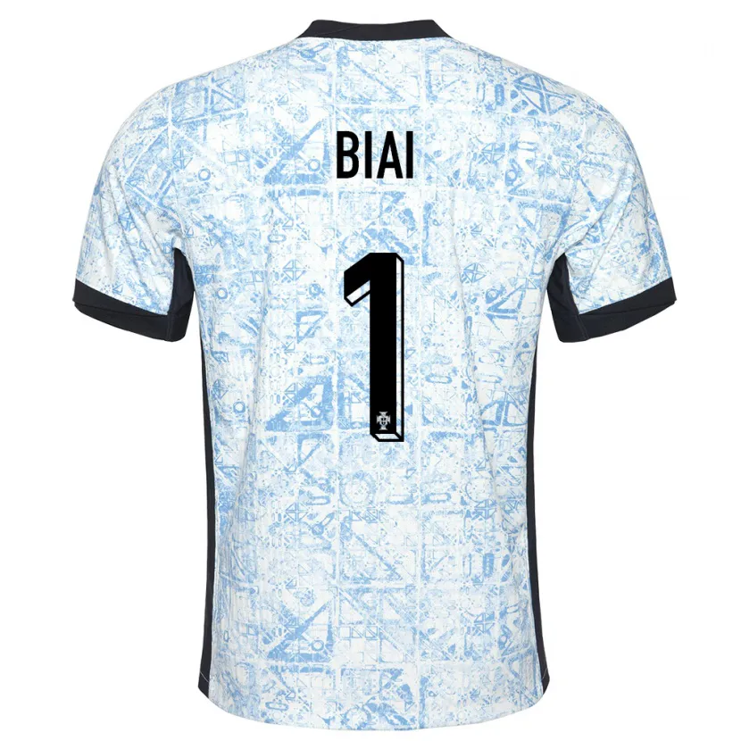 Danxen Heren Portugal Celton Biai #1 Crème Blauw Uitshirt Uittenue 24-26 T-Shirt