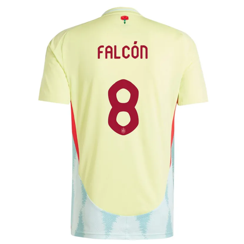 Danxen Heren Spanje Andrea Falcon #8 Geel Uitshirt Uittenue 24-26 T-Shirt