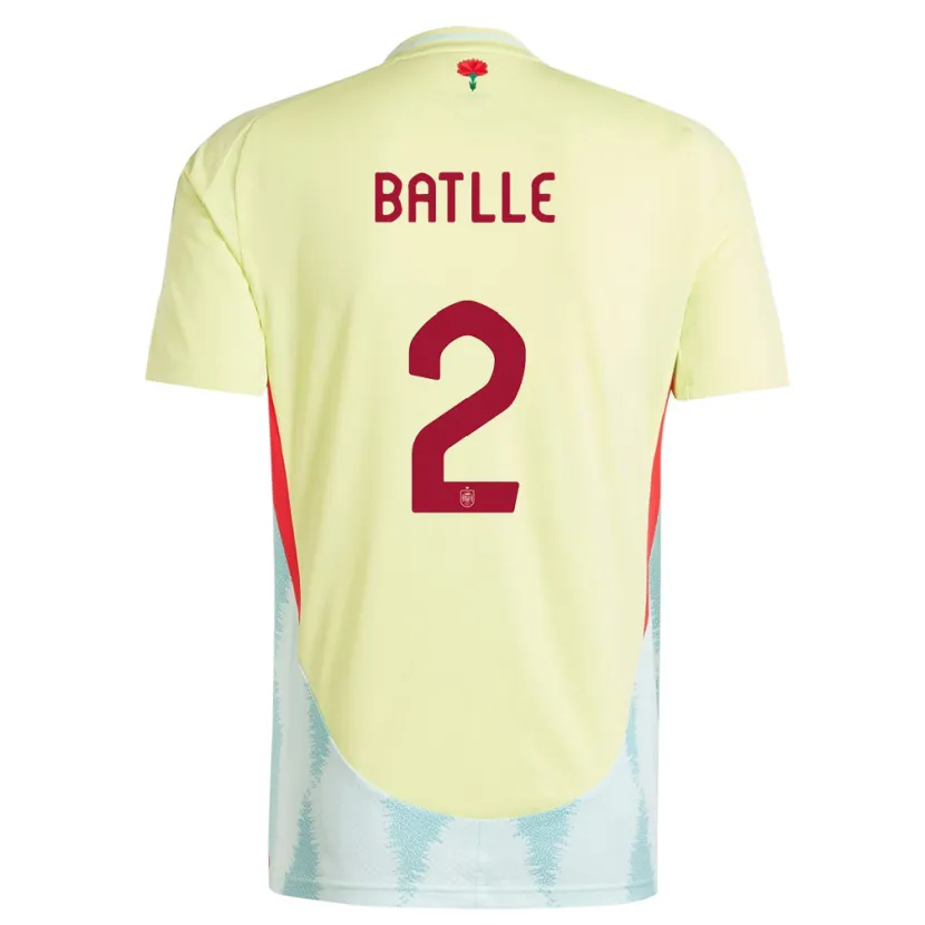 Danxen Heren Spanje Ona Batlle #2 Geel Uitshirt Uittenue 24-26 T-Shirt