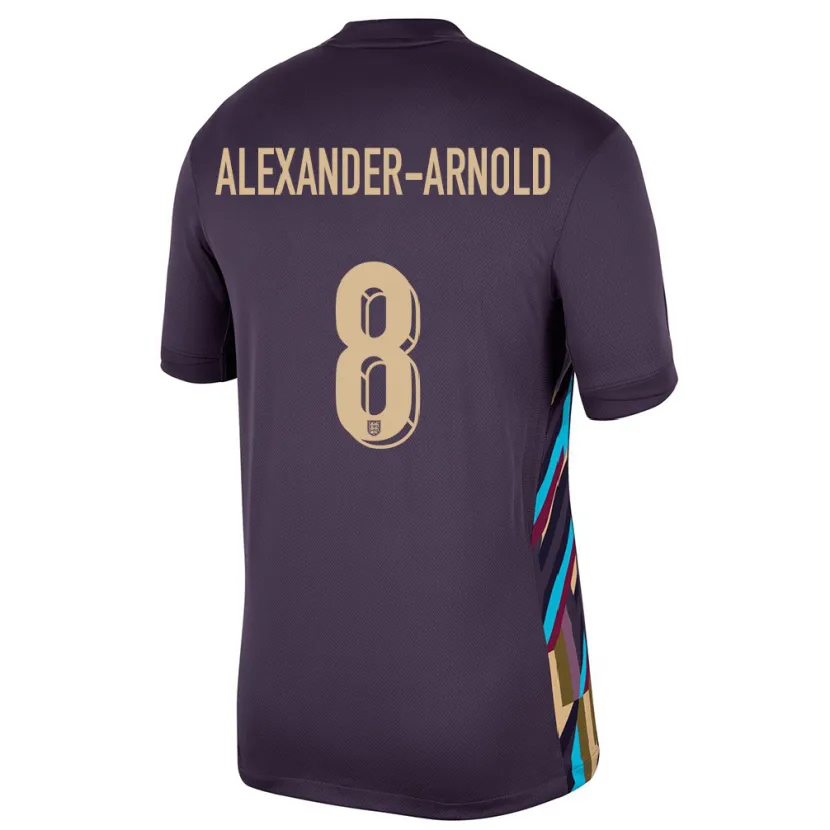 Danxen Heren Engeland Trent Alexander-Arnold #8 Donkere Rozijn Uitshirt Uittenue 24-26 T-Shirt