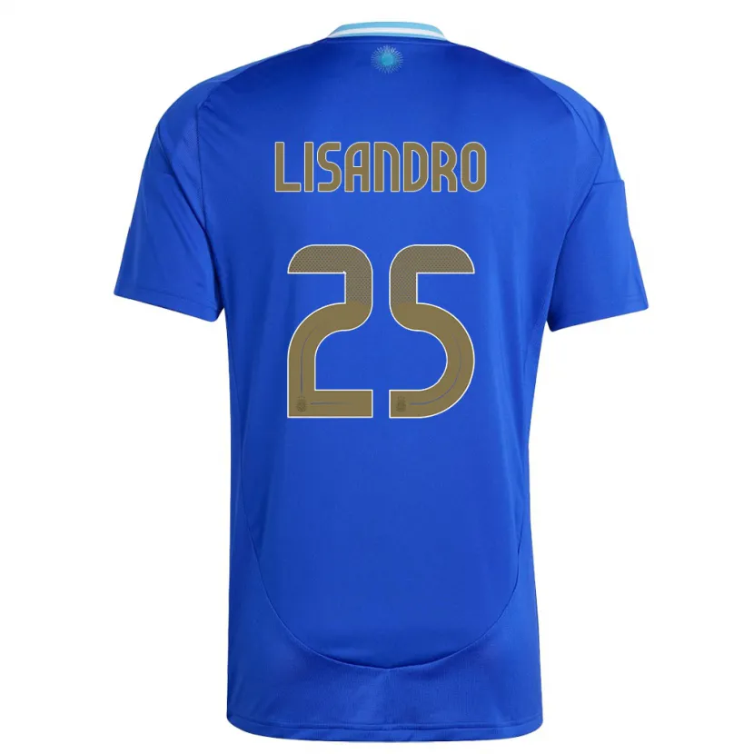 Danxen Heren Argentinië Lisandro Martinez #25 Blauw Uitshirt Uittenue 24-26 T-Shirt