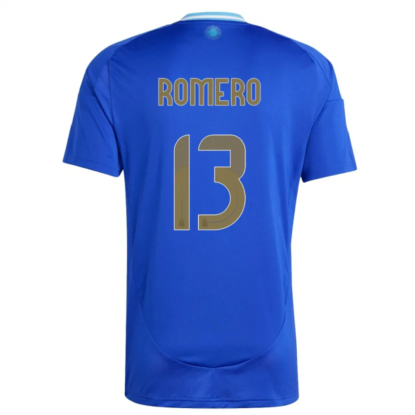 Danxen Heren Argentinië Cristian Romero #13 Blauw Uitshirt Uittenue 24-26 T-Shirt