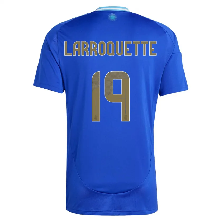 Danxen Heren Argentinië Mariana Larroquette #19 Blauw Uitshirt Uittenue 24-26 T-Shirt