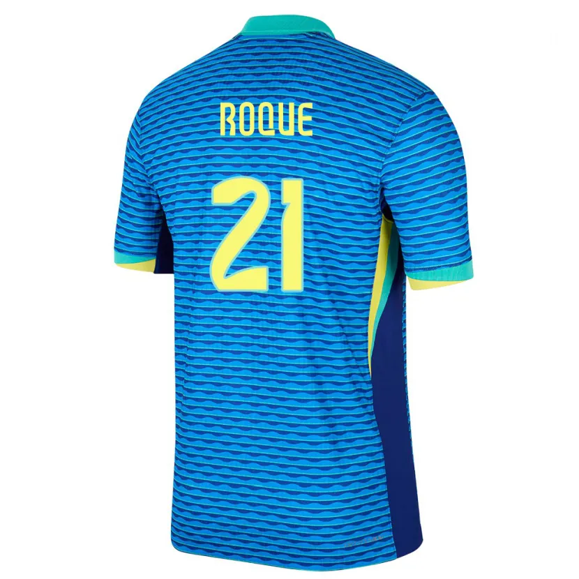 Danxen Heren Brazilië Vitor Roque #21 Blauw Uitshirt Uittenue 24-26 T-Shirt
