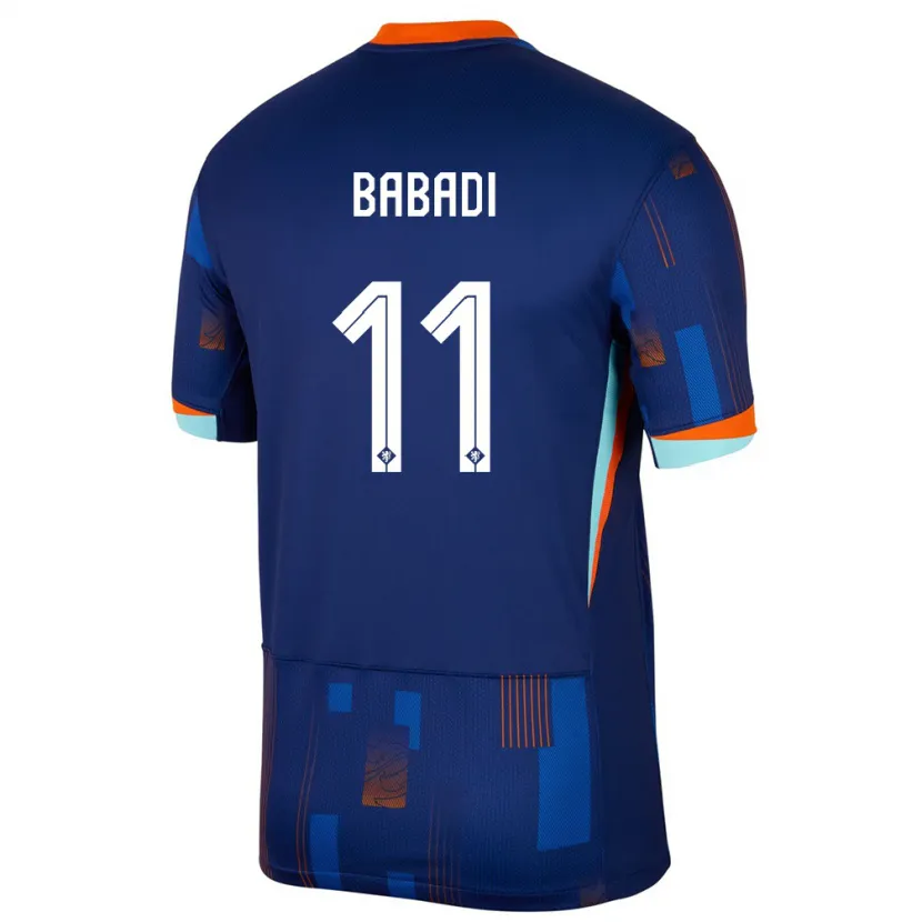 Danxen Heren Nederland Isaac Babadi #11 Blauw Uitshirt Uittenue 24-26 T-Shirt