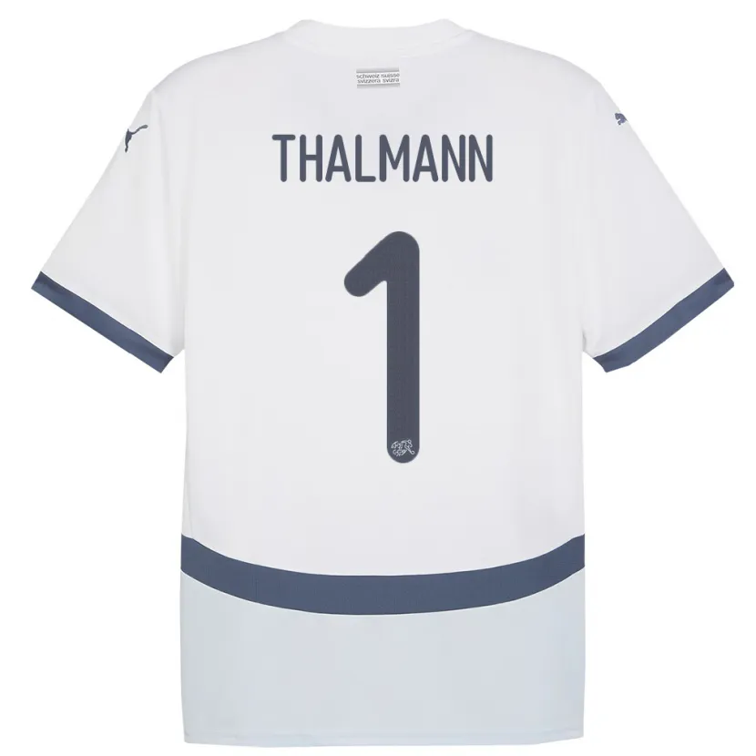 Danxen Heren Zwitserland Gaelle Thalmann #1 Wit Uitshirt Uittenue 24-26 T-Shirt