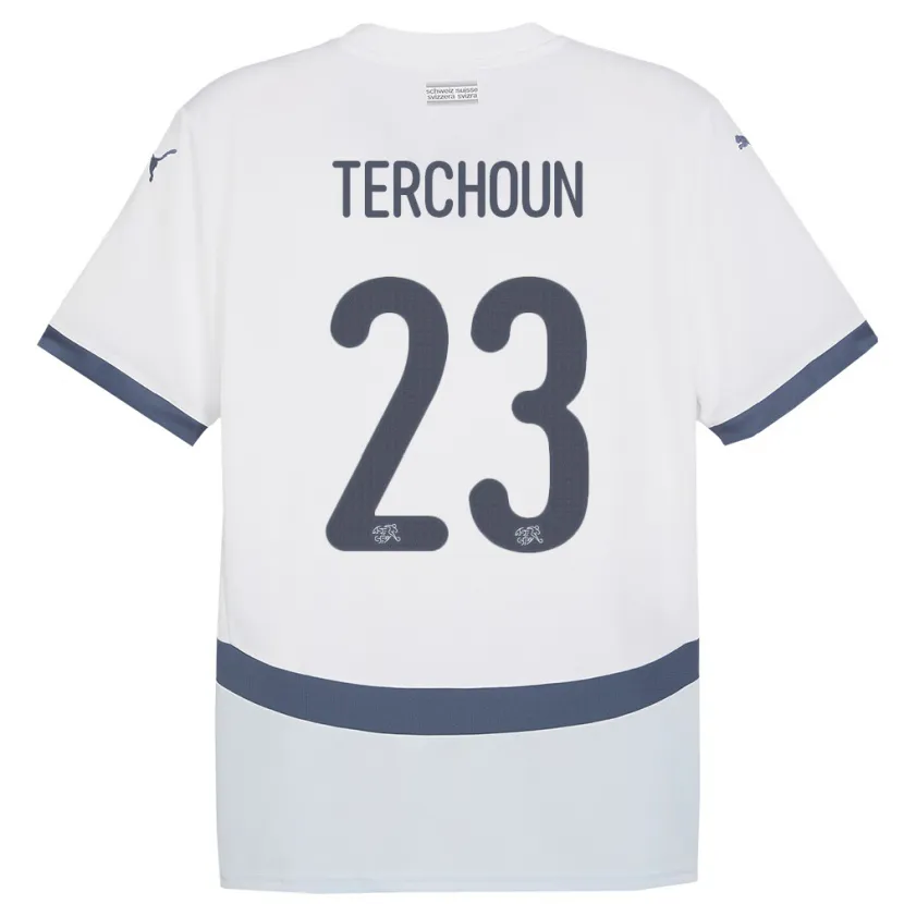 Danxen Heren Zwitserland Meriame Terchoun #23 Wit Uitshirt Uittenue 24-26 T-Shirt
