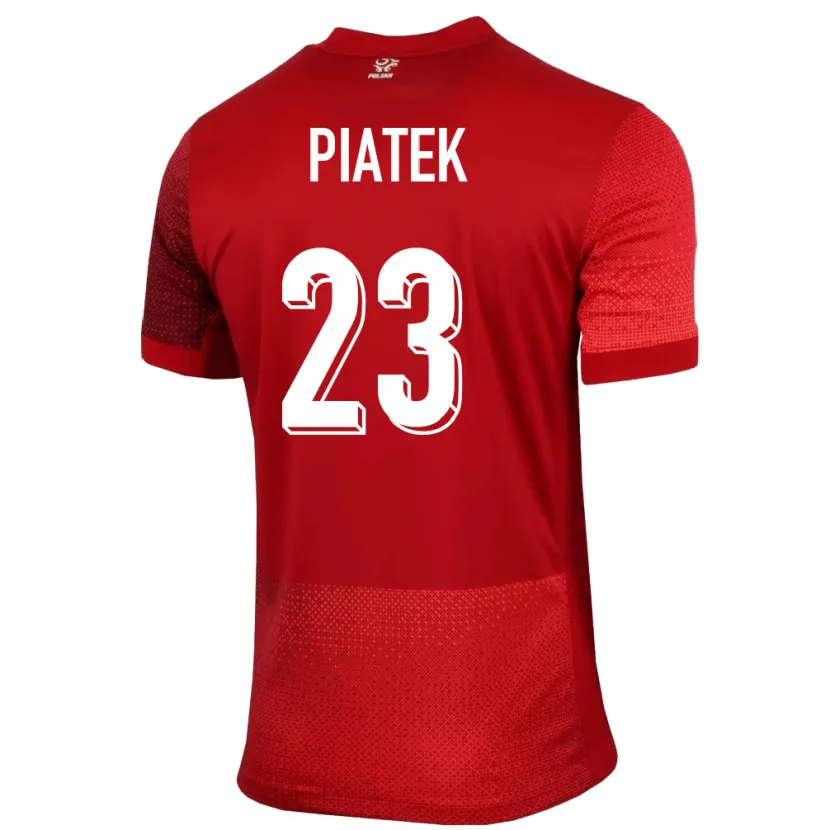 Danxen Heren Polen Krzysztof Piatek #23 Rood Uitshirt Uittenue 24-26 T-Shirt