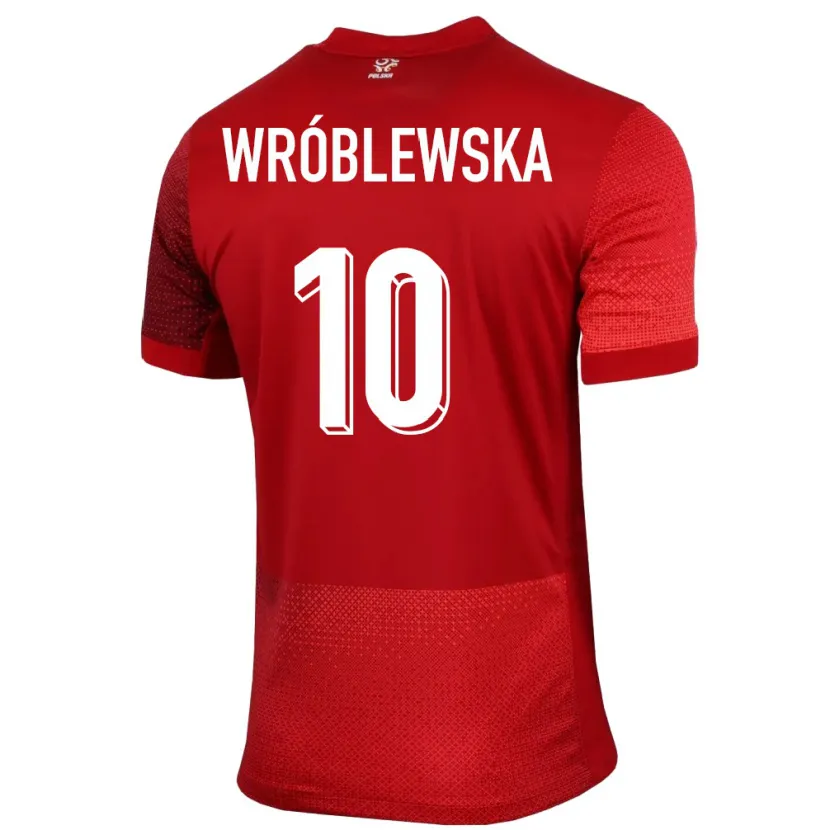 Danxen Heren Polen Joanna Wroblewska #10 Rood Uitshirt Uittenue 24-26 T-Shirt