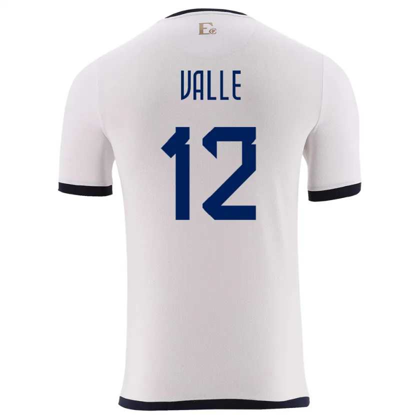 Danxen Heren Ecuador Gonzalo Valle #12 Wit Uitshirt Uittenue 24-26 T-Shirt