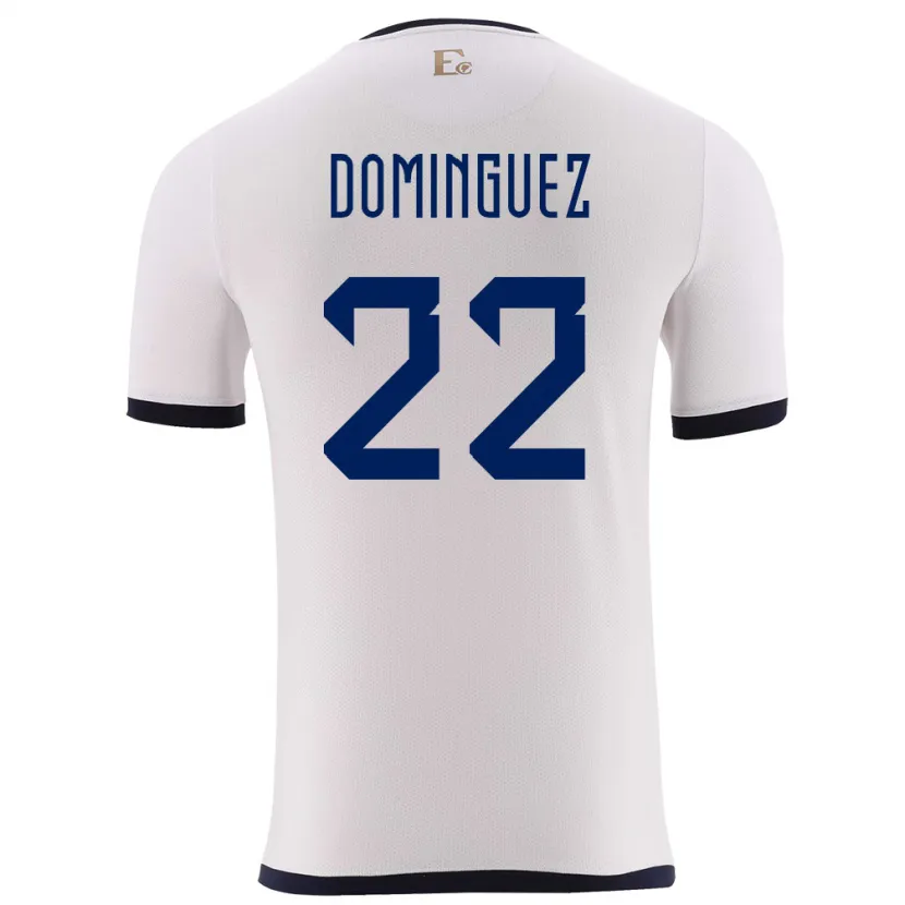 Danxen Heren Ecuador Alexander Dominguez #22 Wit Uitshirt Uittenue 24-26 T-Shirt
