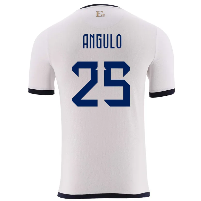 Danxen Heren Ecuador Nilson Angulo #25 Wit Uitshirt Uittenue 24-26 T-Shirt
