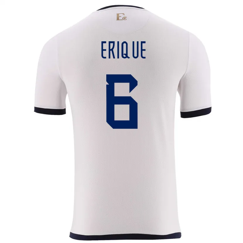 Danxen Heren Ecuador Yeltzin Erique #6 Wit Uitshirt Uittenue 24-26 T-Shirt