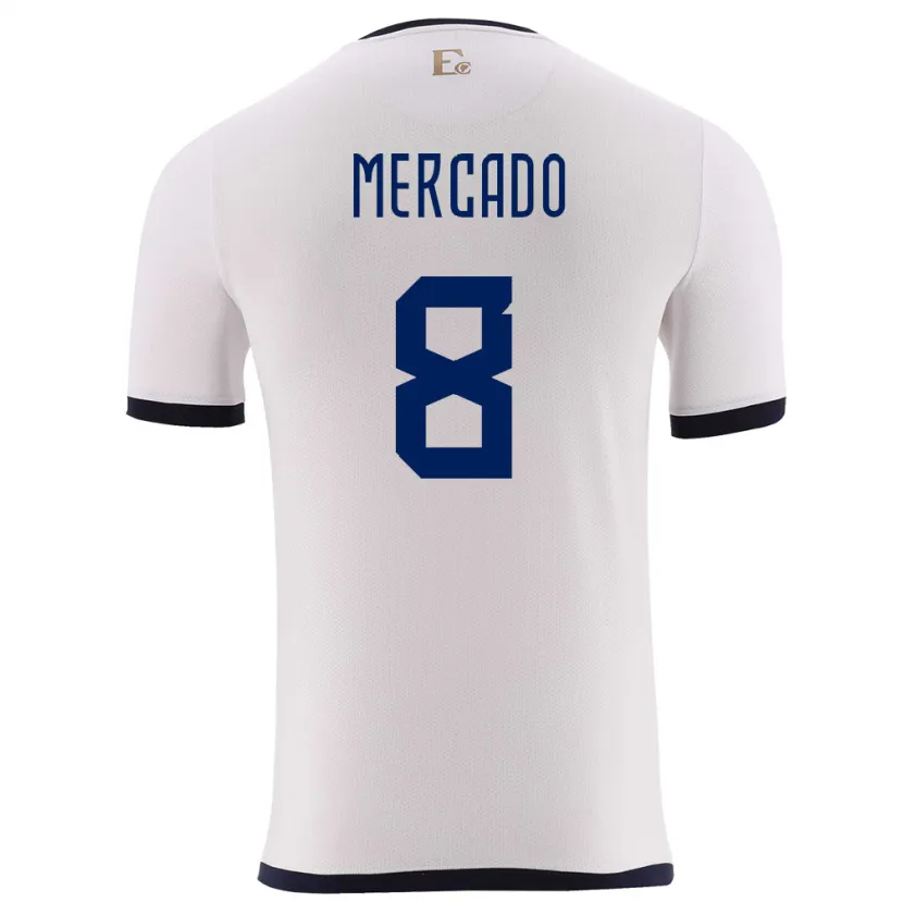 Danxen Heren Ecuador Patrik Mercado #8 Wit Uitshirt Uittenue 24-26 T-Shirt