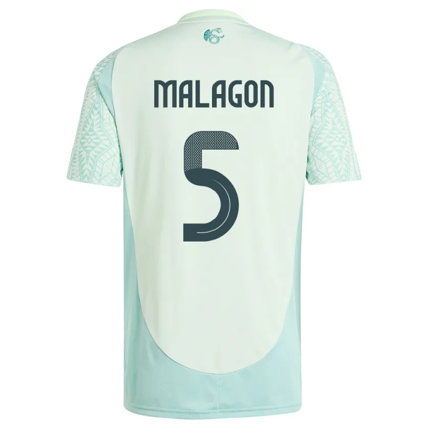 Danxen Heren Mexico Luis Malagon #5 Linnen Groen Uitshirt Uittenue 24-26 T-Shirt