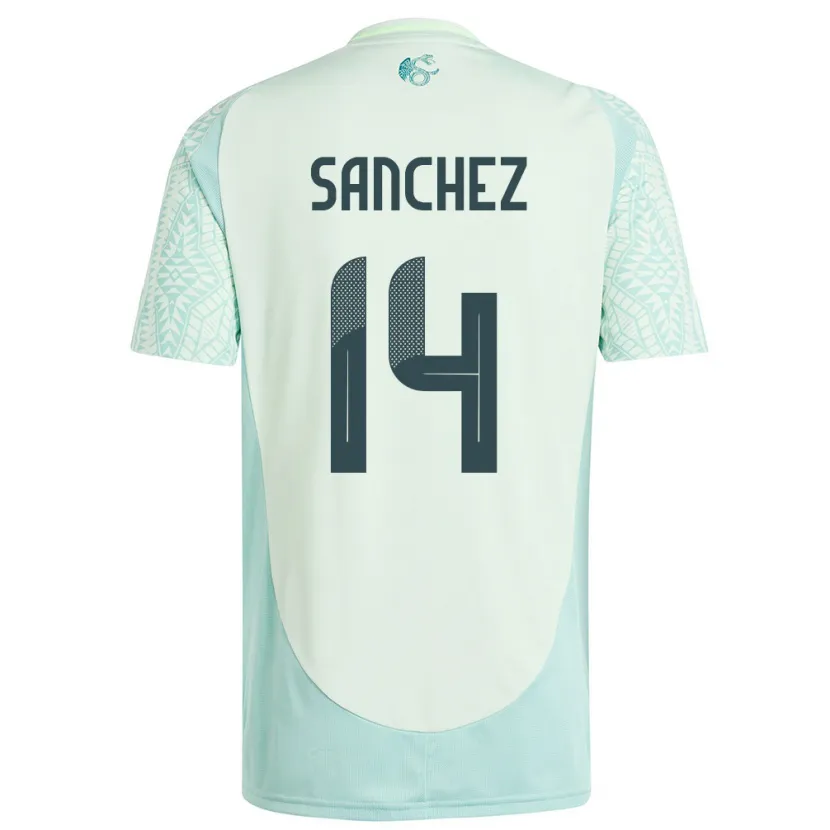 Danxen Heren Mexico Erick Sanchez #14 Linnen Groen Uitshirt Uittenue 24-26 T-Shirt