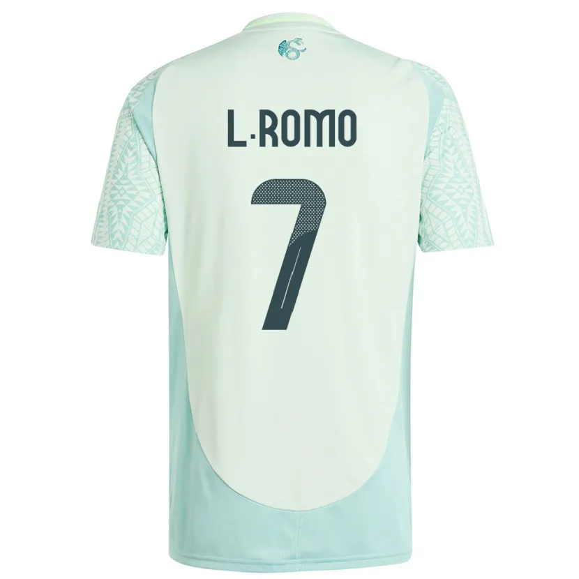 Danxen Heren Mexico Luis Romo #7 Linnen Groen Uitshirt Uittenue 24-26 T-Shirt
