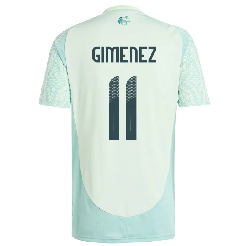 Danxen Heren Mexico Santiago Gimenez #11 Linnen Groen Uitshirt Uittenue 24-26 T-Shirt