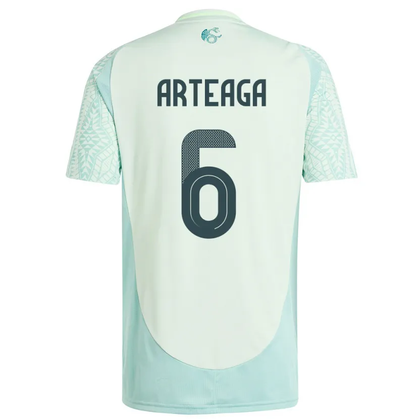 Danxen Heren Mexico Gerardo Arteaga #6 Linnen Groen Uitshirt Uittenue 24-26 T-Shirt