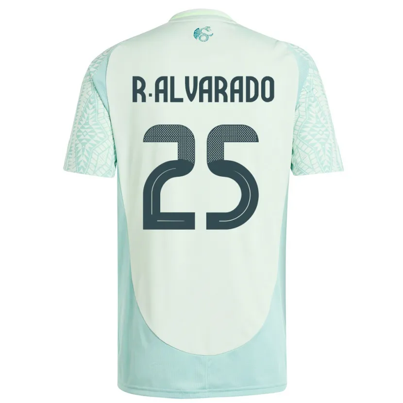 Danxen Heren Mexico Roberto Alvarado #25 Linnen Groen Uitshirt Uittenue 24-26 T-Shirt