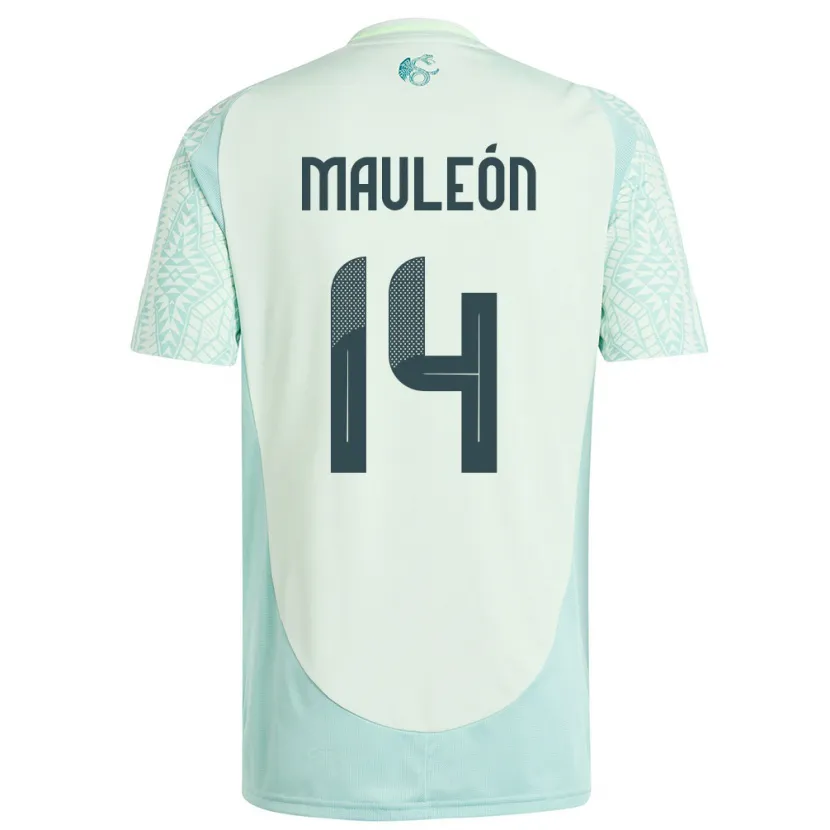 Danxen Heren Mexico Natalia Mauleon #14 Linnen Groen Uitshirt Uittenue 24-26 T-Shirt