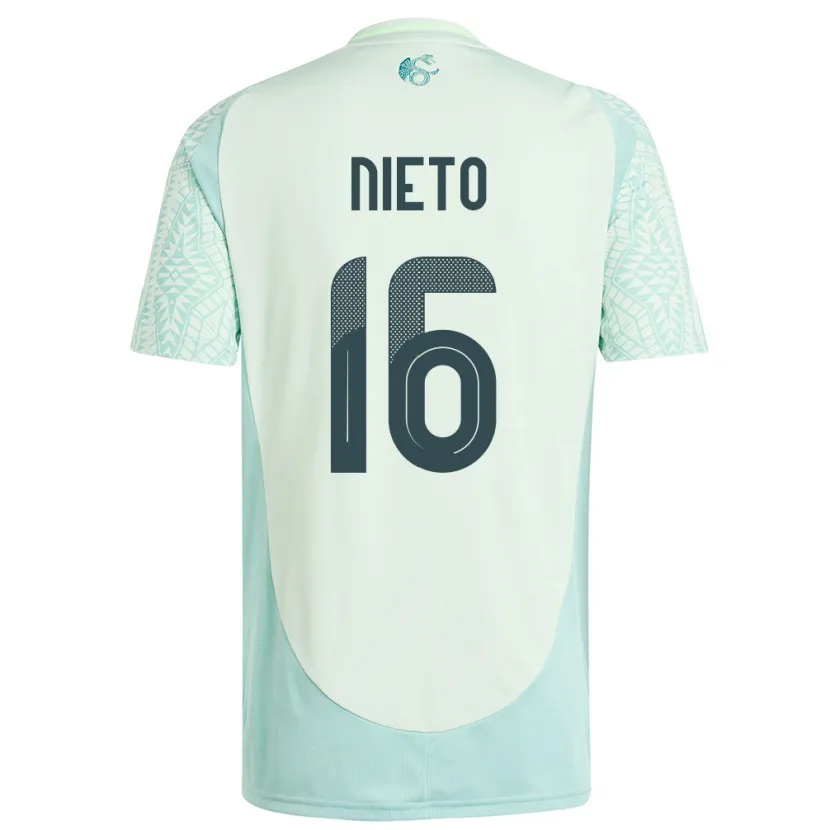 Danxen Heren Mexico Karla Nieto #16 Linnen Groen Uitshirt Uittenue 24-26 T-Shirt