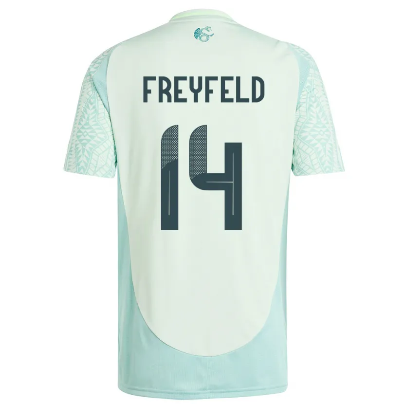 Danxen Heren Mexico Emiliano Freyfeld #14 Linnen Groen Uitshirt Uittenue 24-26 T-Shirt