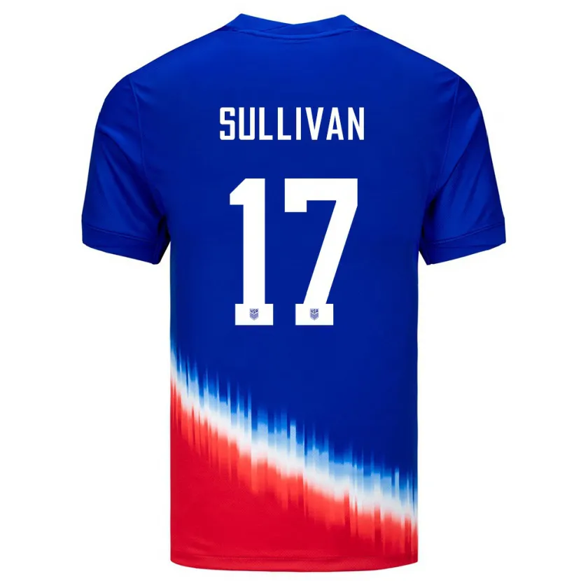 Danxen Heren Verenigde Staten Andi Sullivan #17 Blauw Uitshirt Uittenue 24-26 T-Shirt