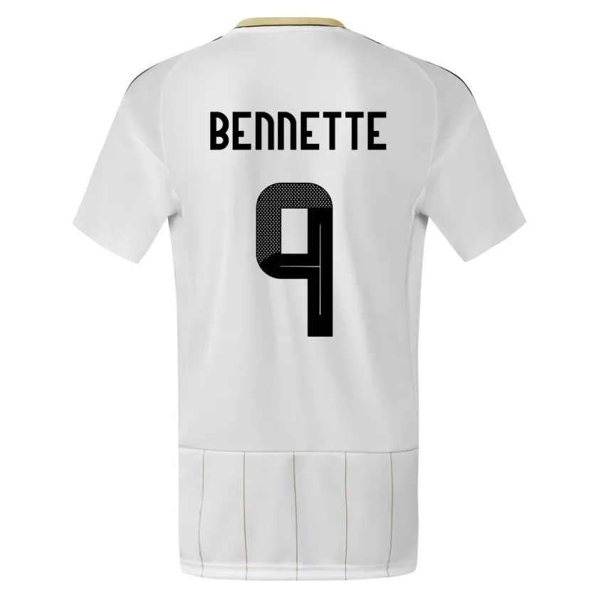 Danxen Heren Costa Rica Jewison Bennette #9 Wit Uitshirt Uittenue 24-26 T-Shirt
